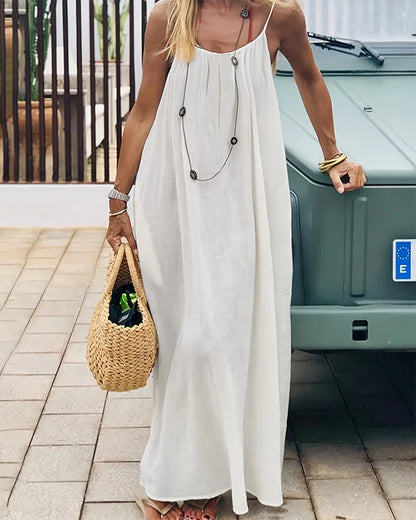 💃LAST DAY SALE 50% OFF!!✨Women's Solid Color Cami Lounge Dress💕